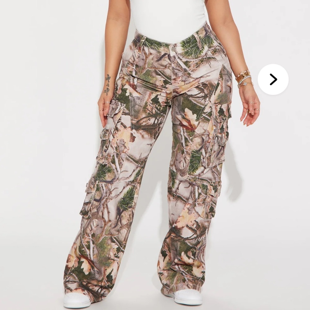Fashion Nova Camouflage Wide Leg Pants